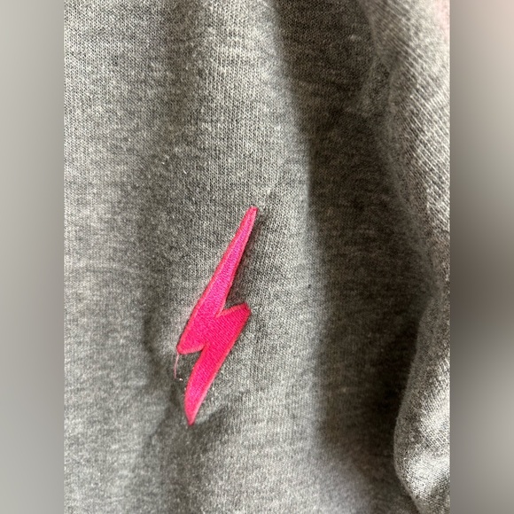 Aviator Nation Gray Sweater with Rainbow Stripes/ Size S - Picture 3 of 8